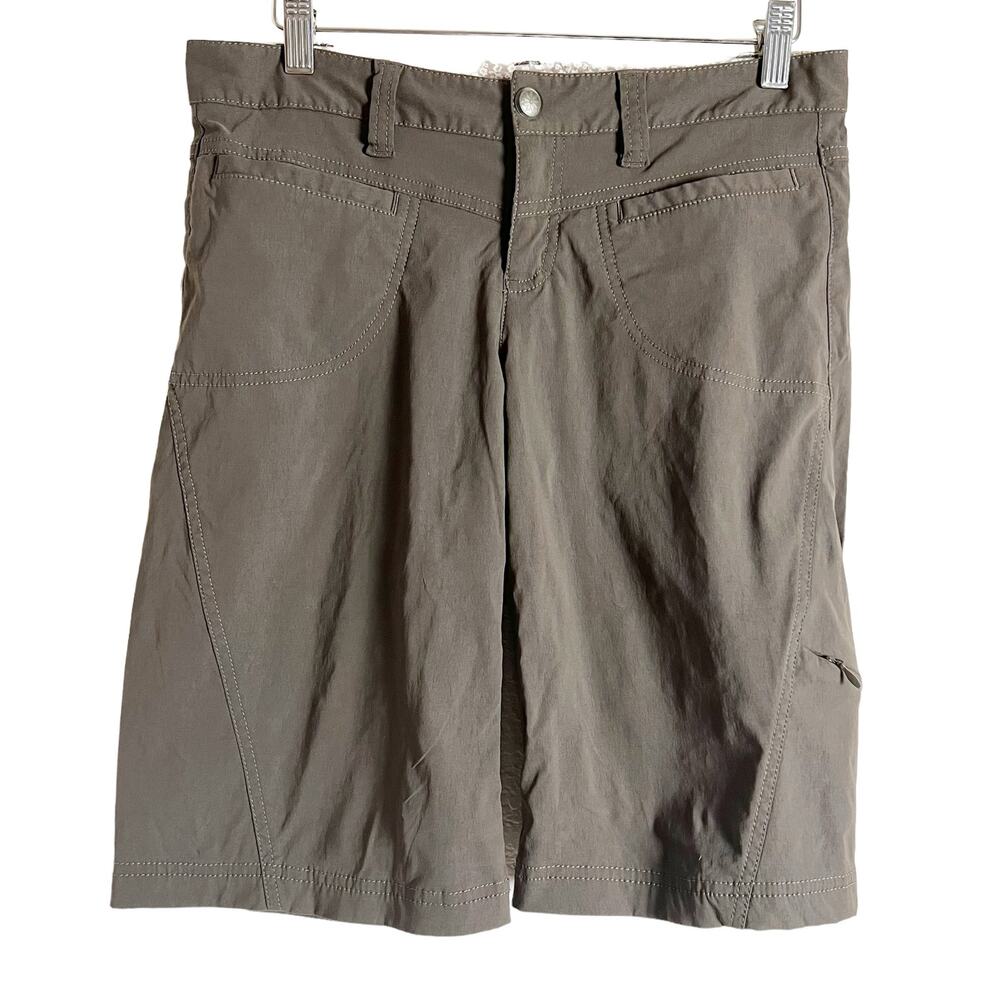 Athleta Dipper Women’s Brown Bermuda Hiking Casual Shorts Size 6